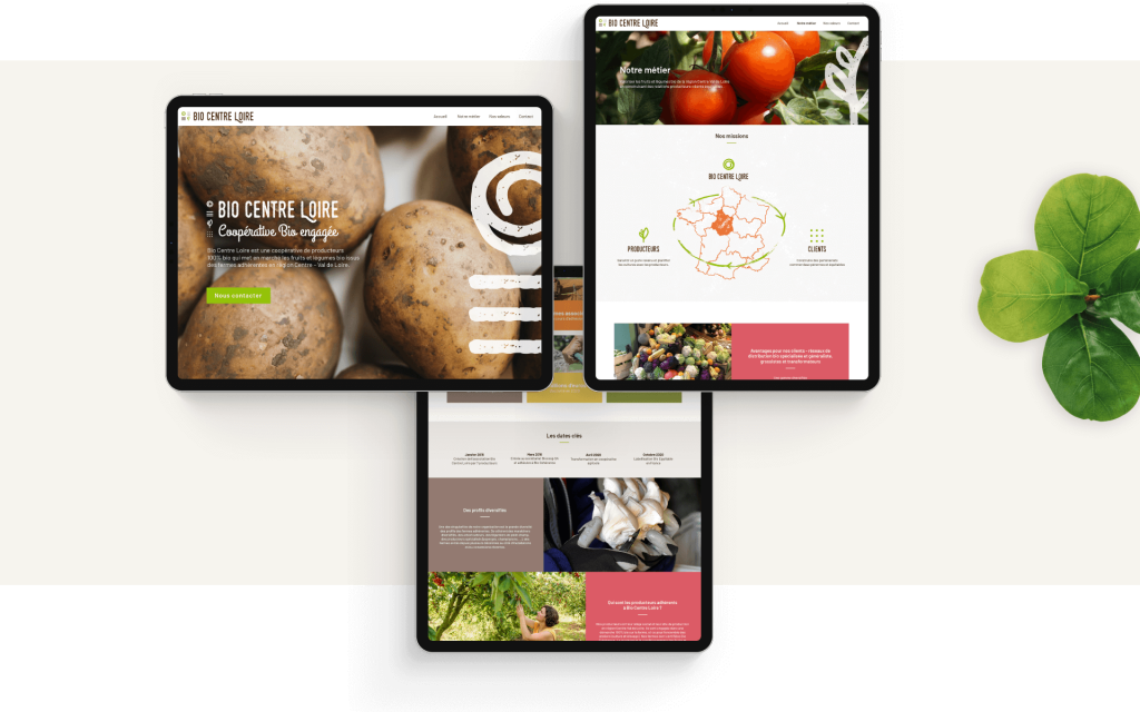 Création site web et nouvelle identité visuelle - Bio Centre Loire