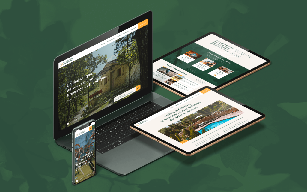Réalisation du site web Les Maisons de Chante Oiseau, mobile webdesign.