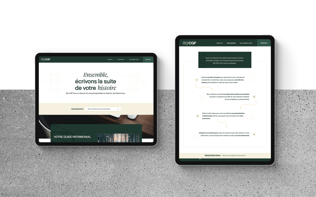 Réalisation site web MyCGP
