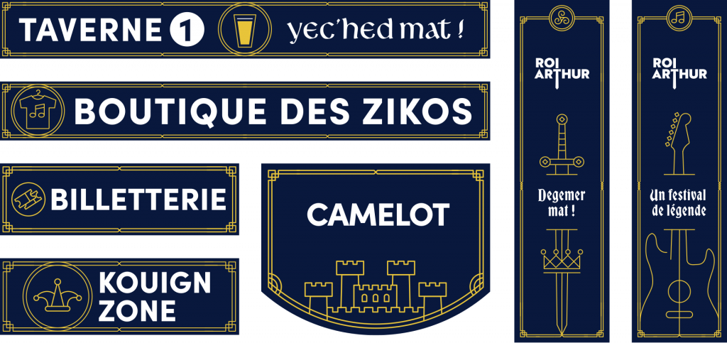 Signalétique du festival du Roi Arthur